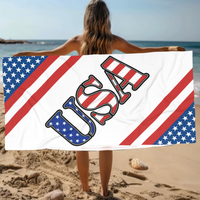 oversized 30x60 USA beach towel for Fourth of July beach and pool days