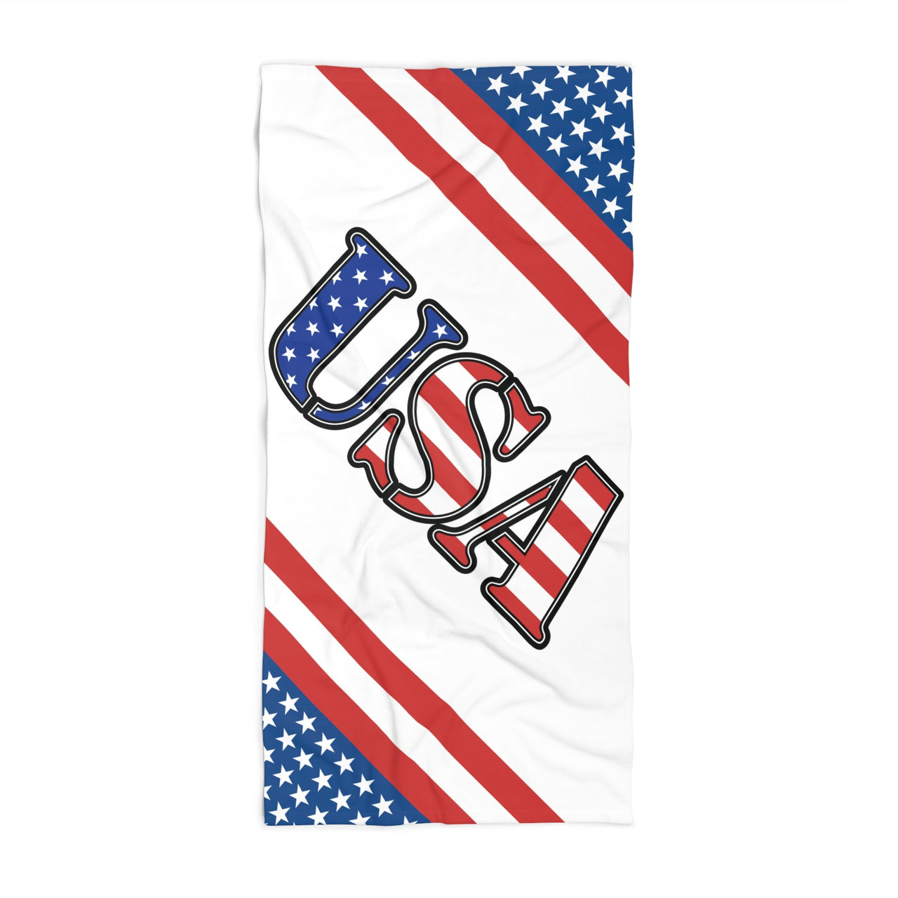 USA patriotic beach towel for Independence Day beach celebrations