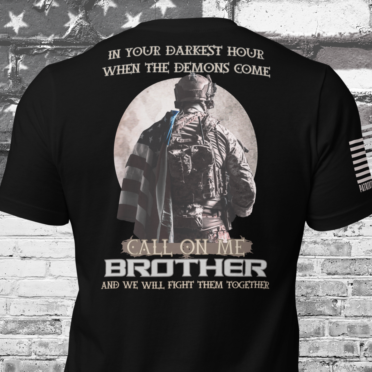 Patriotic Tee Honoring Military Brotherhood