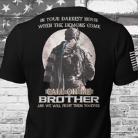 Patriotic Tee Honoring Military Brotherhood