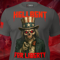 Undead Patriot T-Shirt Hellbent for Liberty with Uncle Sam design