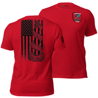 Gritty Patriotic Shirt 1776 America. red
