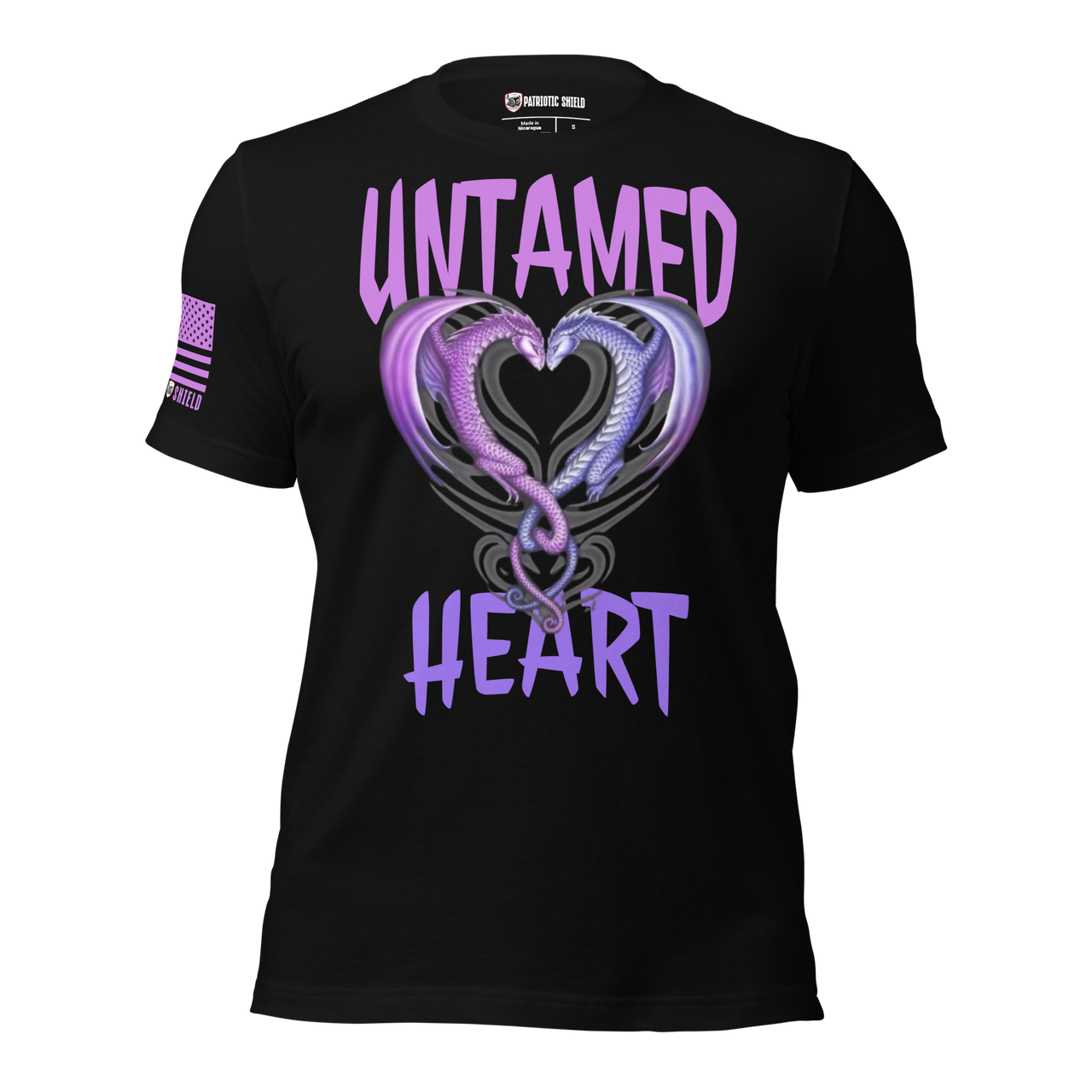 Untamed Heart Tee Bold Warrior Style for Strong Women. black