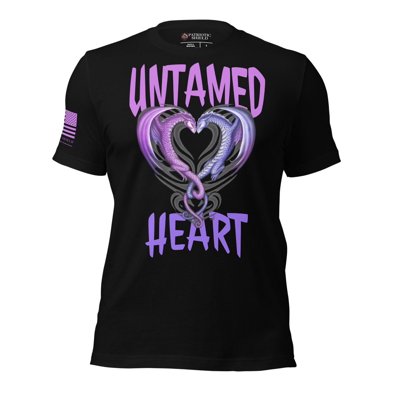 Untamed Heart Tee Bold Warrior Style for Strong Women. black