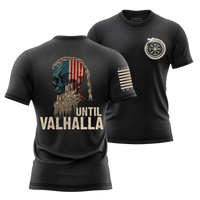 Thumbnail for Patriotic Shield Warrior Tee – Viking inspired, Strength & Legacy