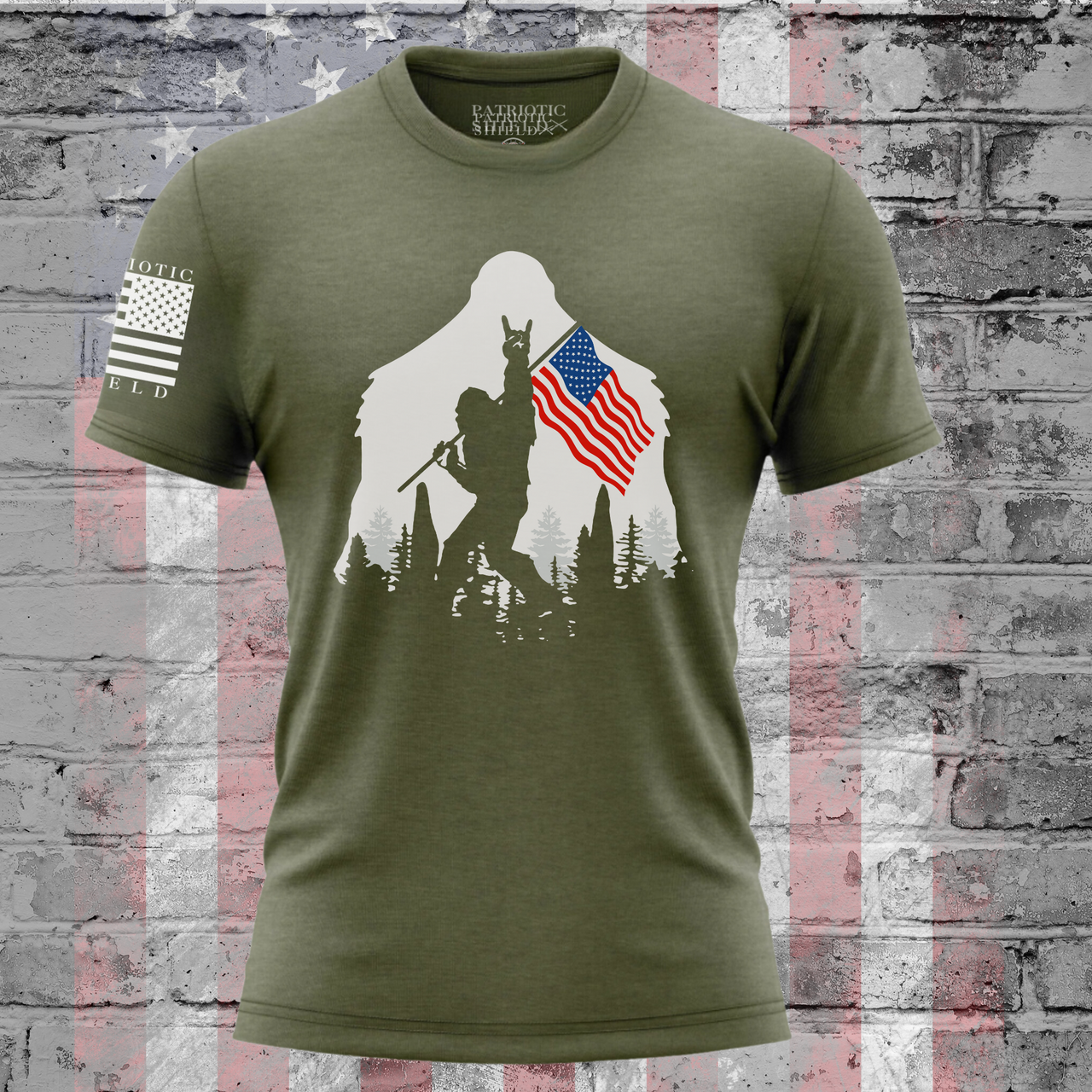 Military print American pride t shirt