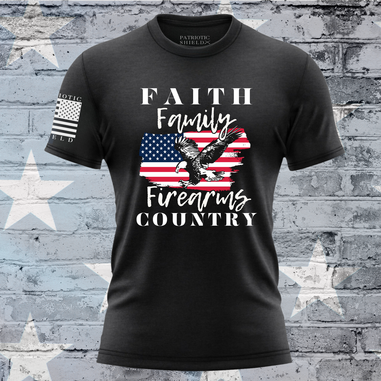 Faith, Family, Firearms, and Country T-Shirt