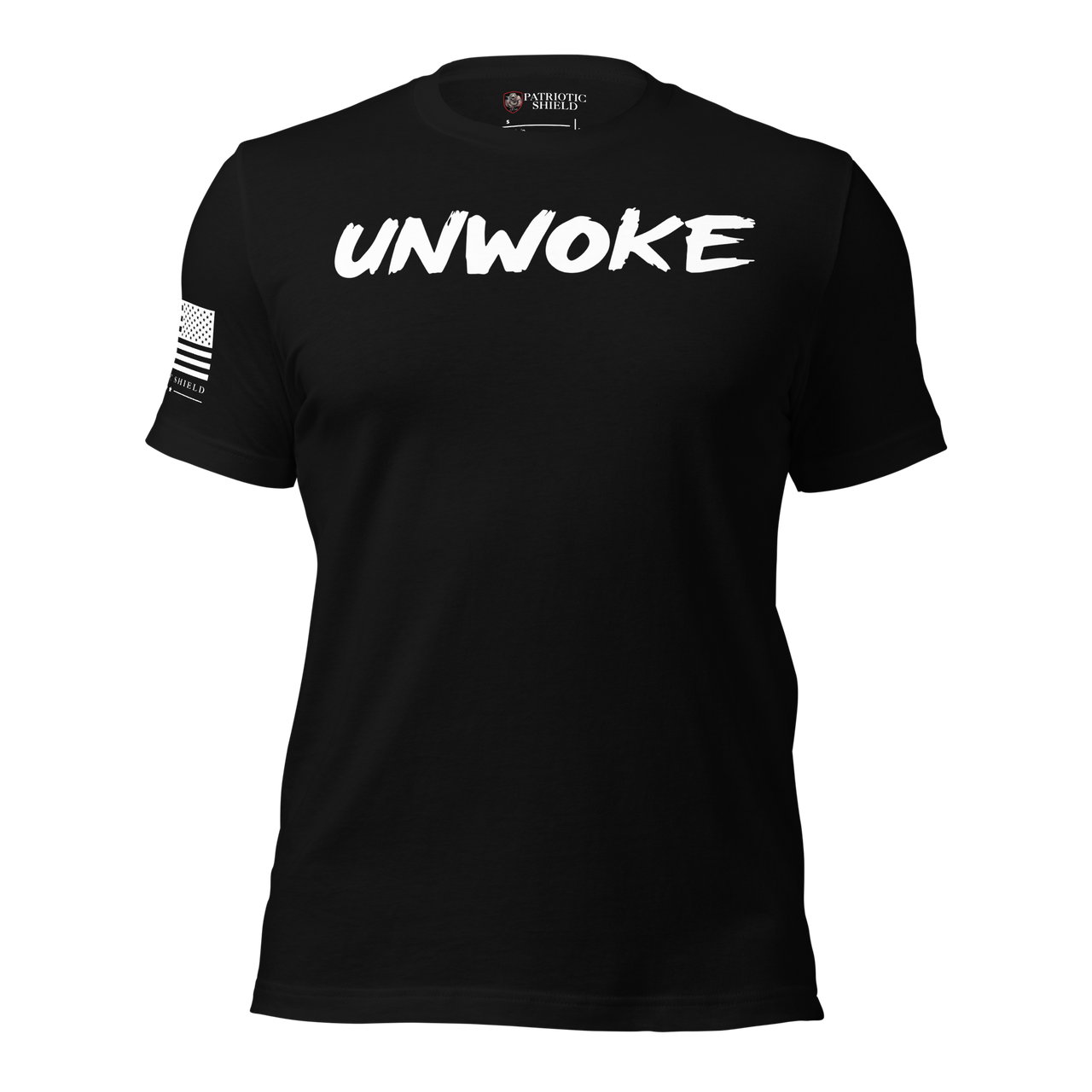 Bold conservative shirt pushing back on woke culture. black