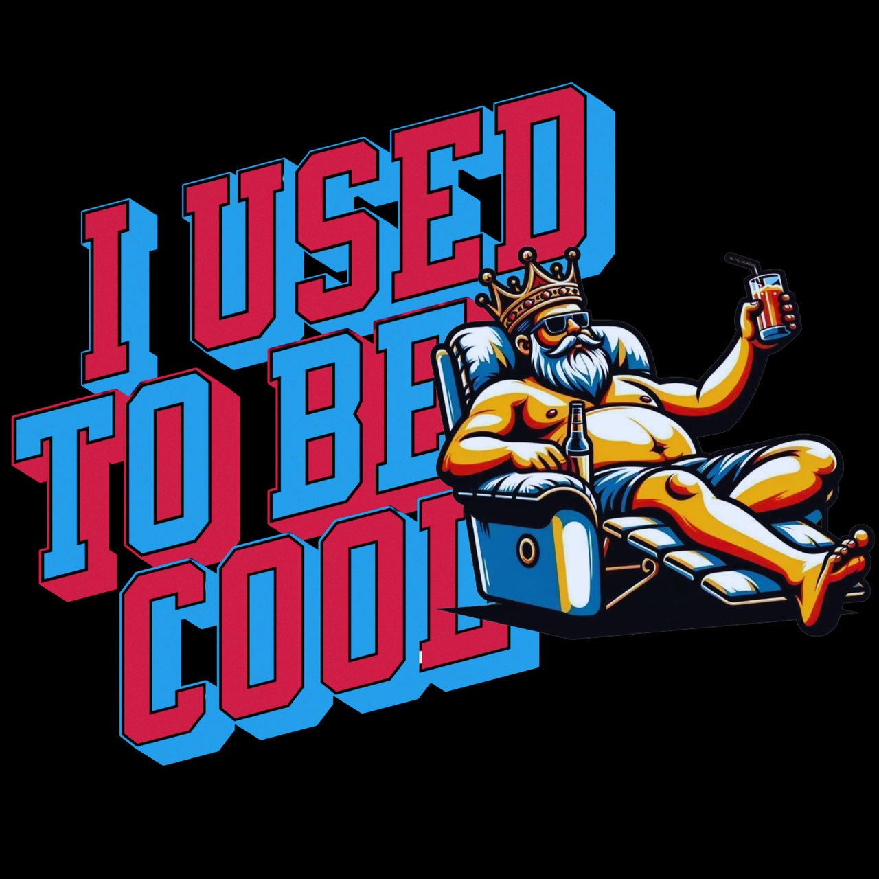 funny slogan shirt for patriotic men used to be cool