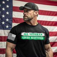 22 A Day slogan on veteran suicide prevention t-shirt