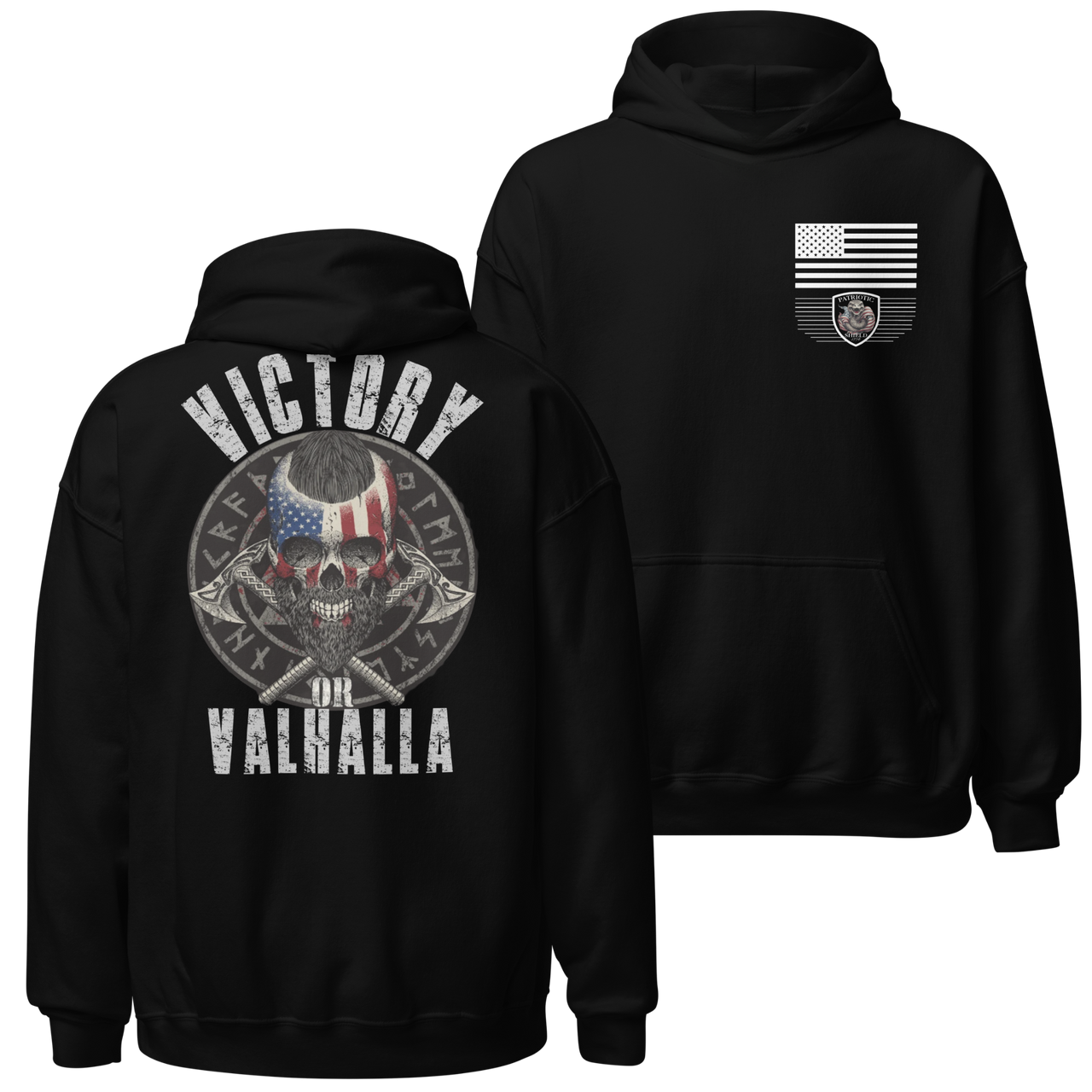 Tough Defiant Hoodie for Freedom-Loving Patriots. black