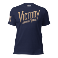 Military-inspired patriotic shirt for freedom defenders. navy