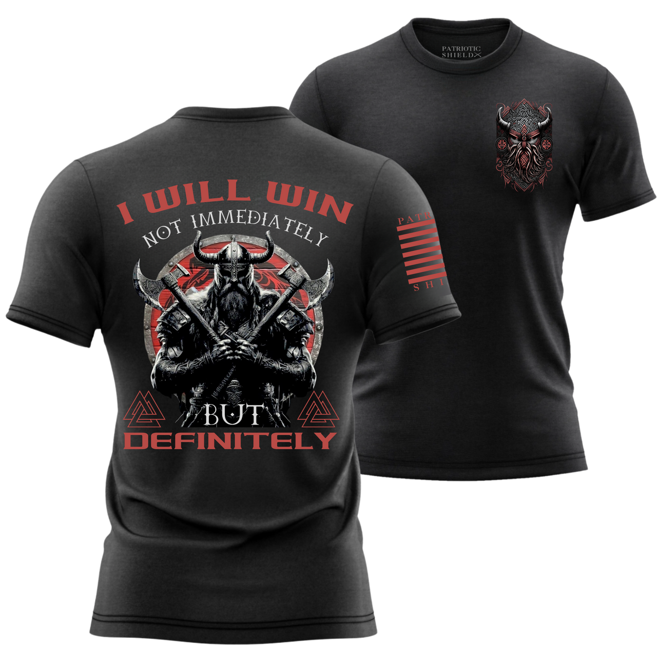 Victory Will Be Mine T-Shirt - Durable and comfortable warrior gear for fighters who know winning is the only thing that matters. Black