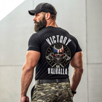 Thumbnail for Bold battle cry t-shirt for patriots and fighters