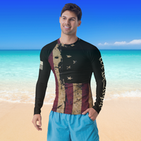 American freedom long sleeve rash guard with We The People sleeve design