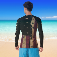 patriotic UPF 50 rash guard men We The People American swim shirt