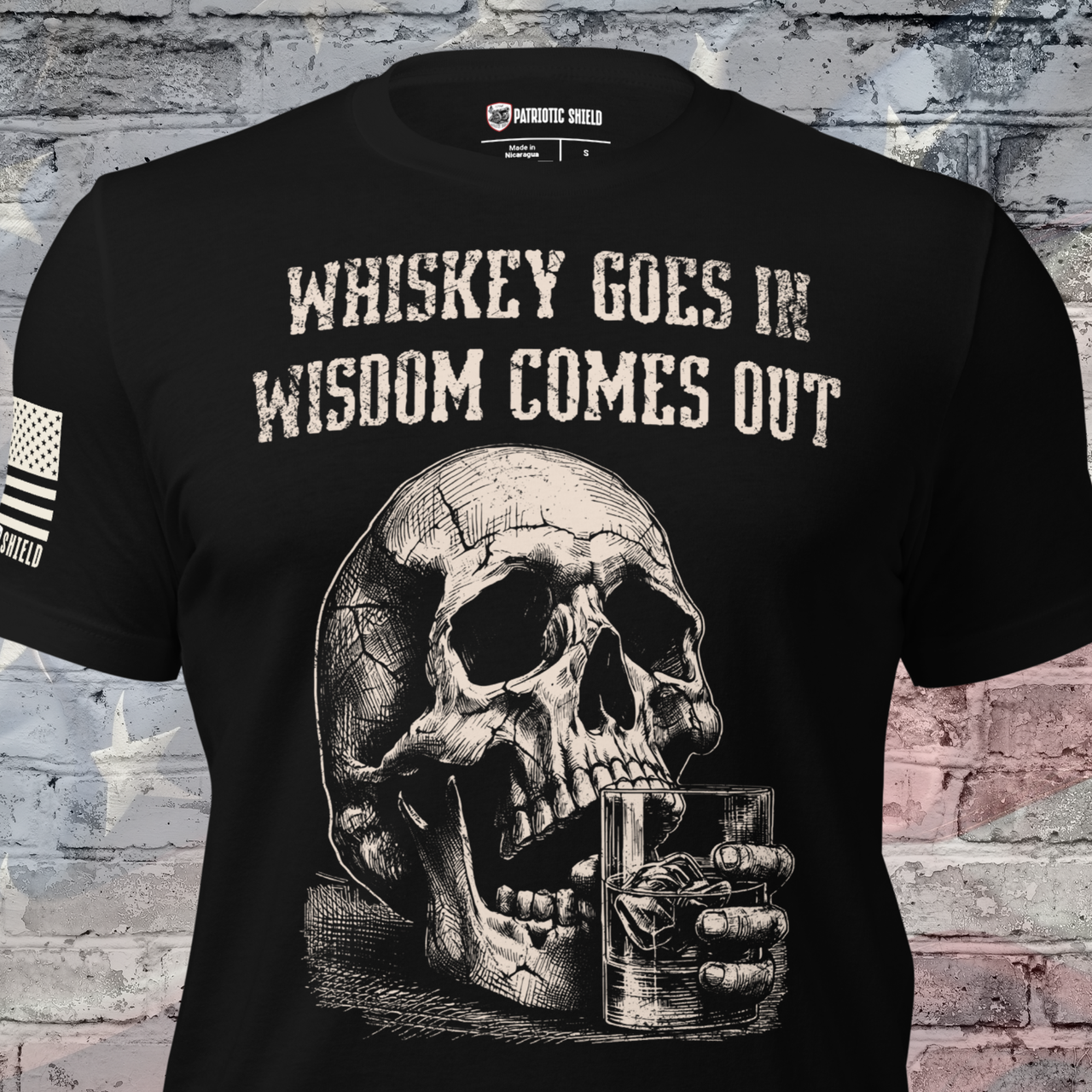 Bold whiskey lover shirt with patriotic style
