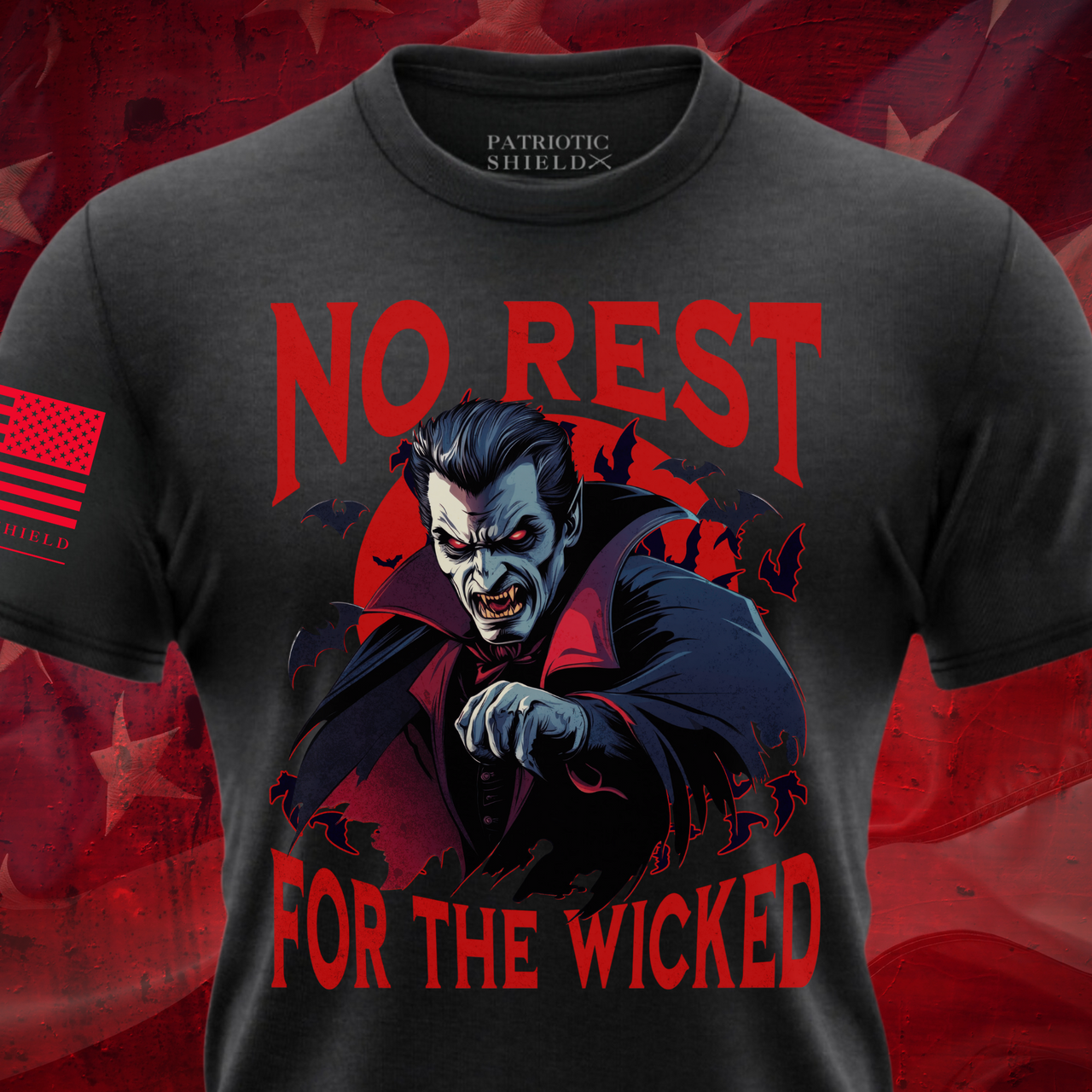 wicked vampire t-shirt no rest for the wicked design
