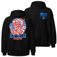 Hardworking Patriot Hoodie for the essential workers of America. black