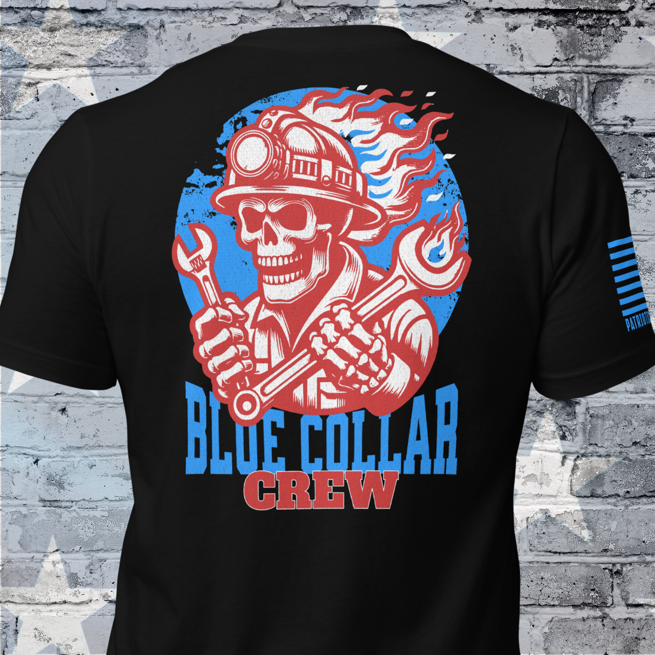 Work Harder T-Shirt Blue Collar Crew Patriotic Apparel