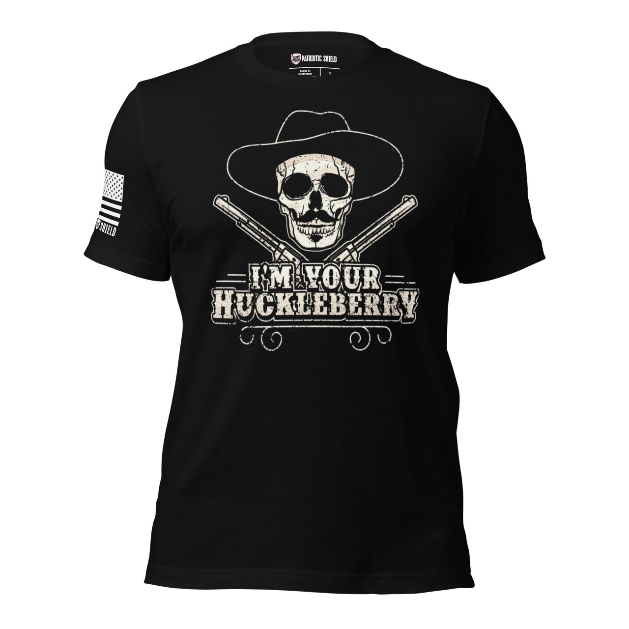 Western Warrior Tee – I’m Your Huckleberry Shirt for Patriots. black