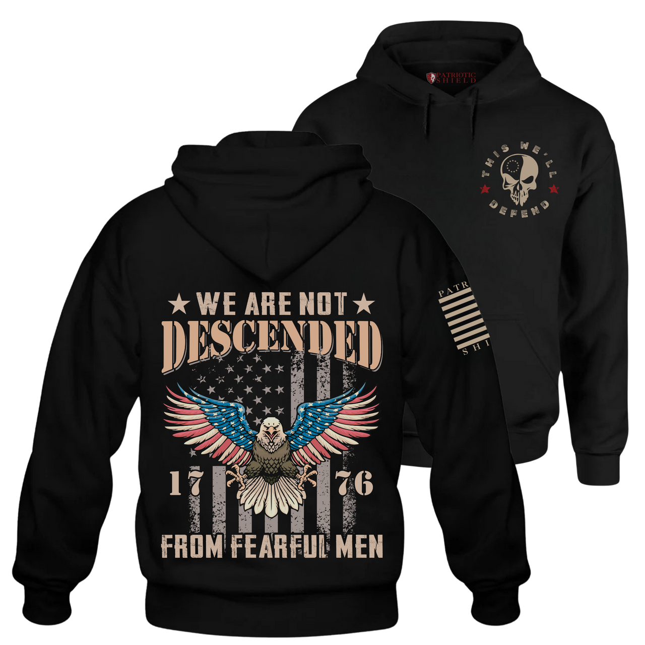 The "Brave Legacy" Hoodie – embodying the spirit of 1776 and patriotism.