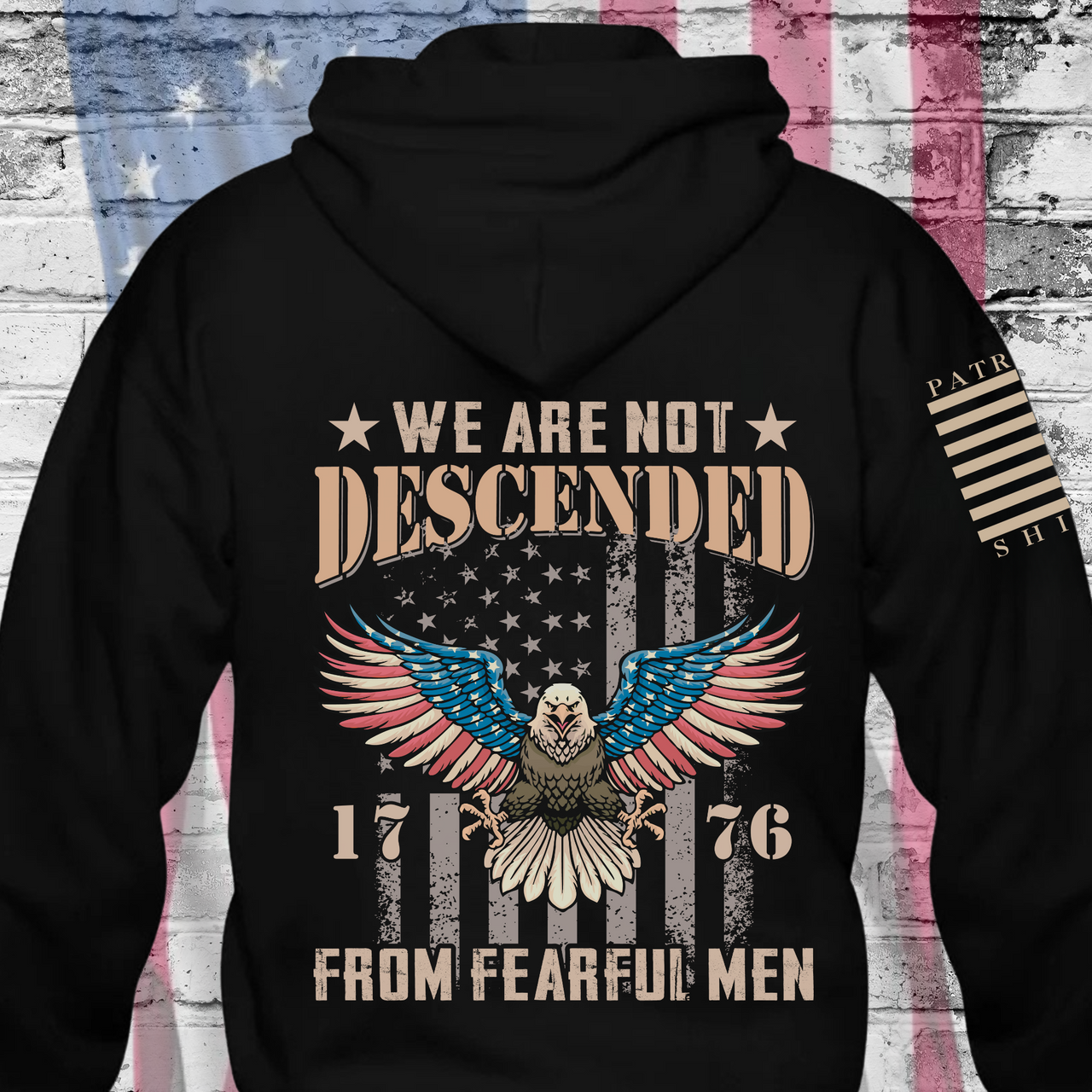 The "Brave Legacy" Hoodie – proudly displaying patriotism and valor.