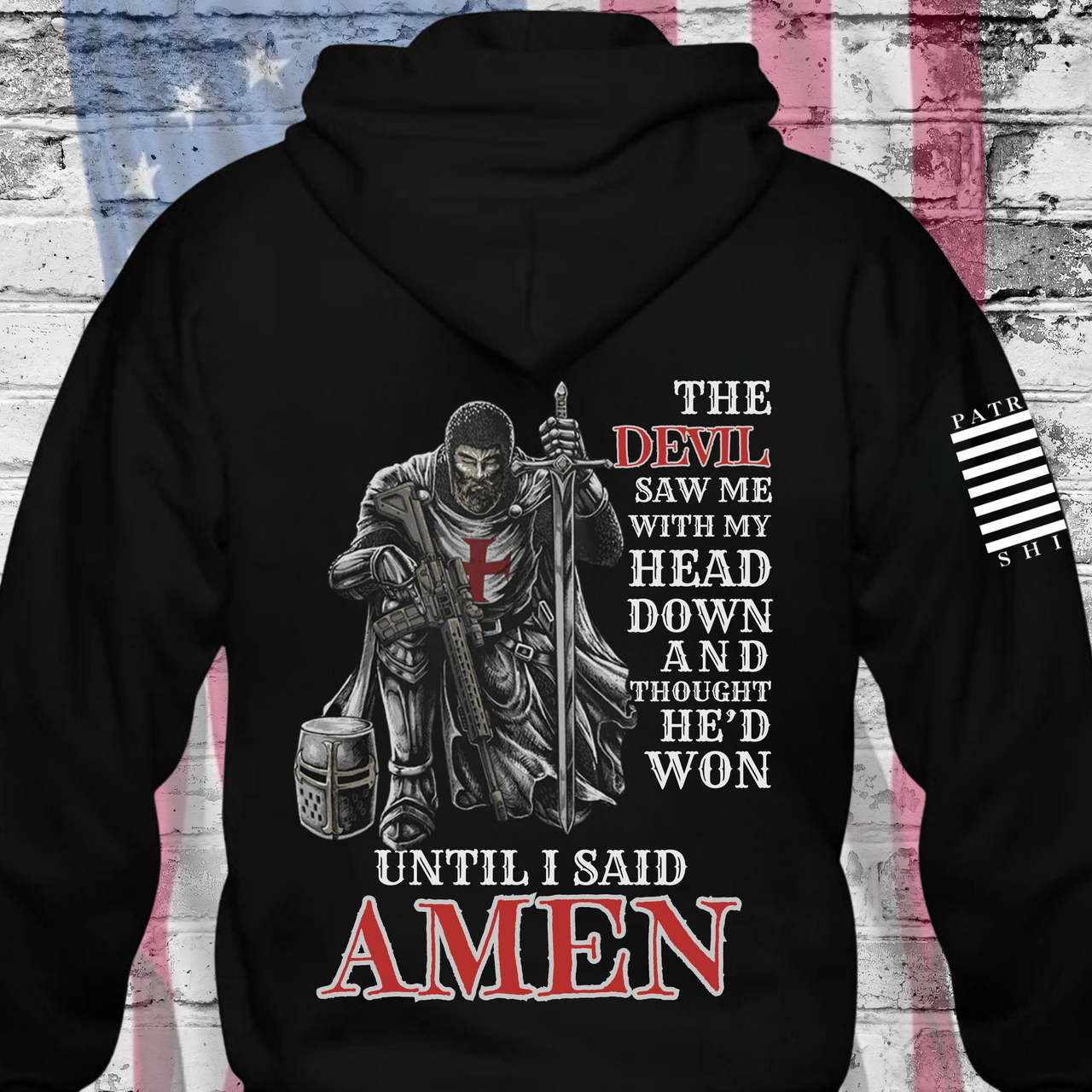 Faith Rises Hoodie – a hoodie symbolizing strength through faith in Christianity.