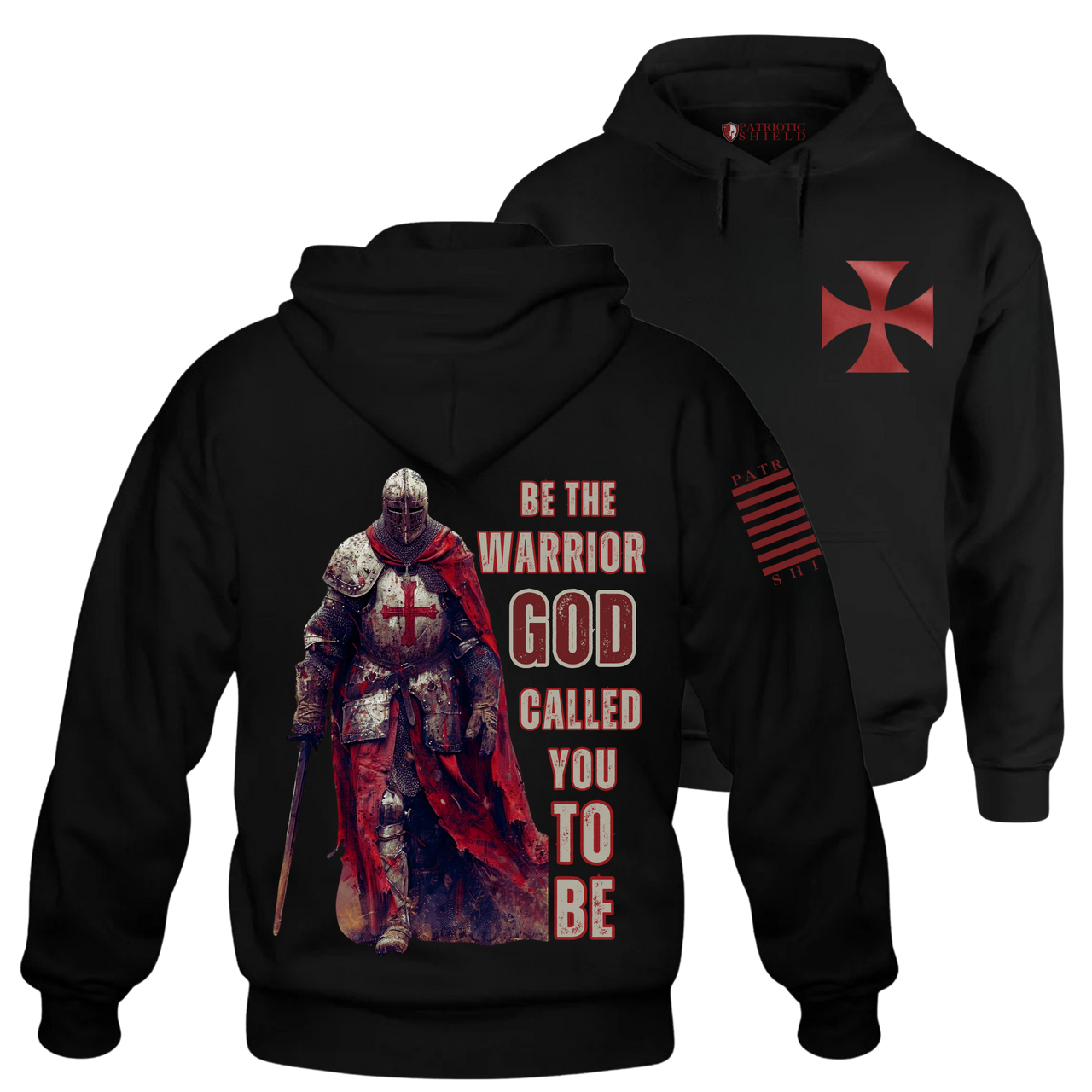 God's Warrior" Hoodie – perfect for patriotic souls with unwavering faith.