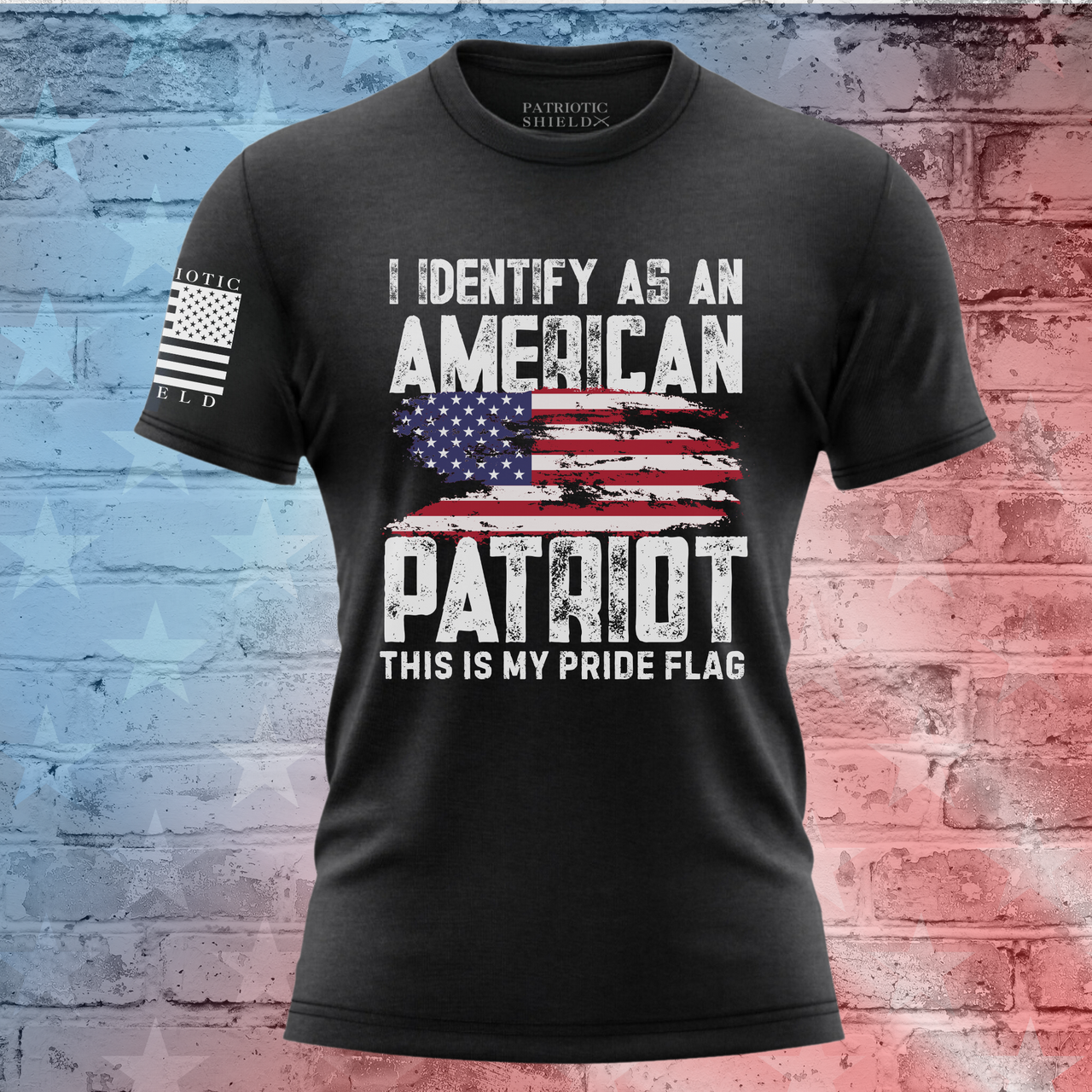 Women’s patriotic T-shirt for proud American patriots.