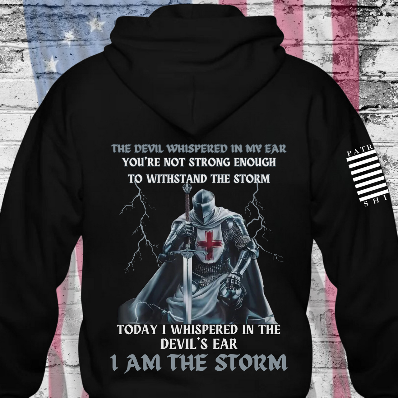 I Am The Storm hoodie - perfect for warriors of faith standing tall and strong in the face of adversity.