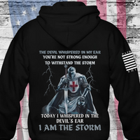 Thumbnail for I Am The Storm hoodie - perfect for warriors of faith standing tall and strong in the face of adversity.