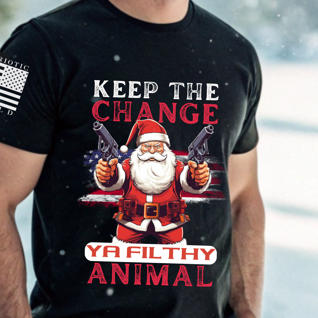 USA Holiday Shirt - Christmas with a Patriotic Twist