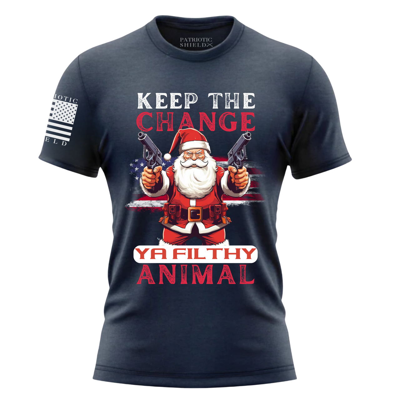 oft & Comfy Christmas Tee - Perfect Gift for Patriots who love the movie home alone. navy