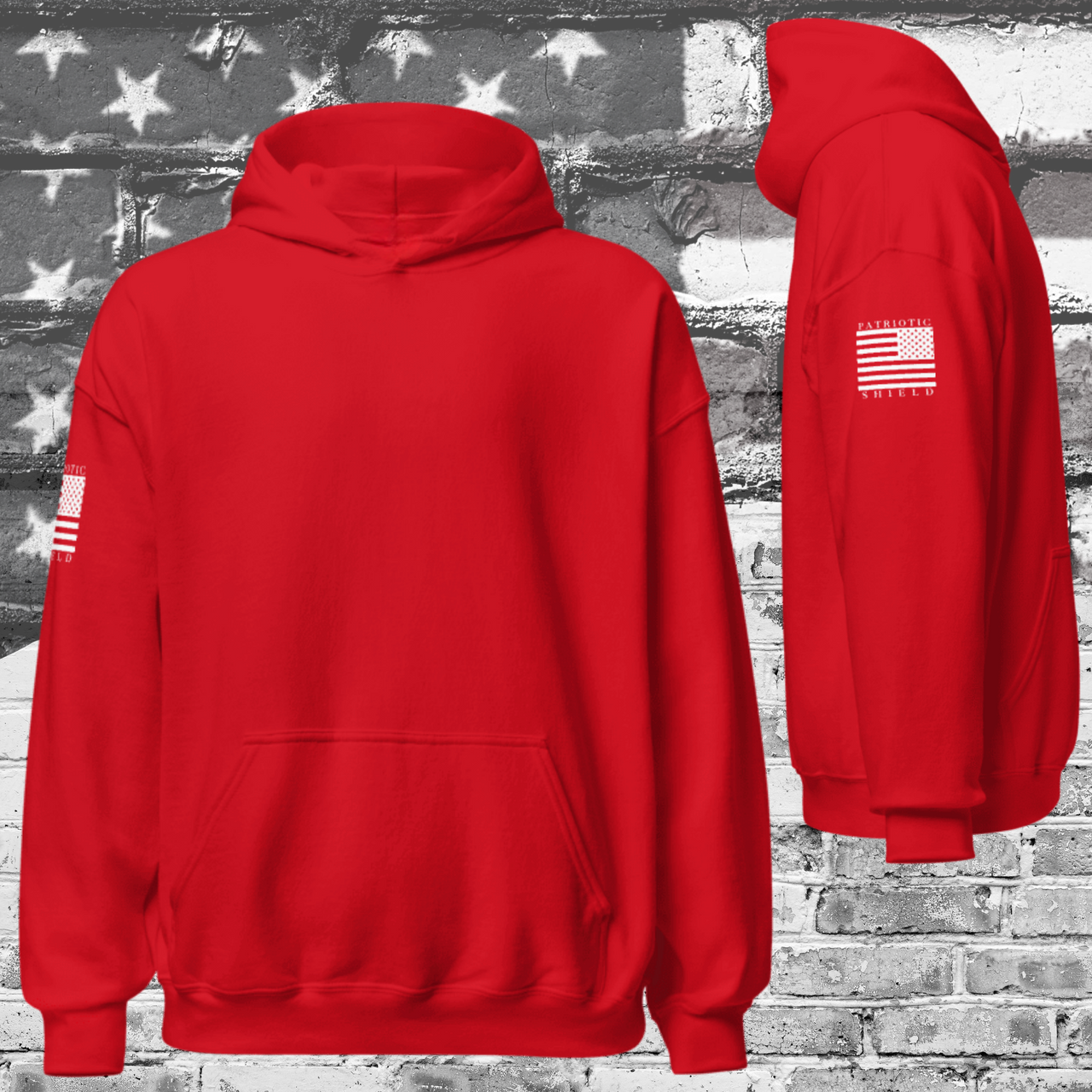 Classic Flag Continental Hoodies (White Flag)